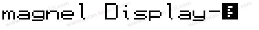 magnel Display字体转换